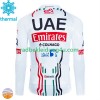 Radtrikot Winter Thermal Fleece Uae Emirates 2024